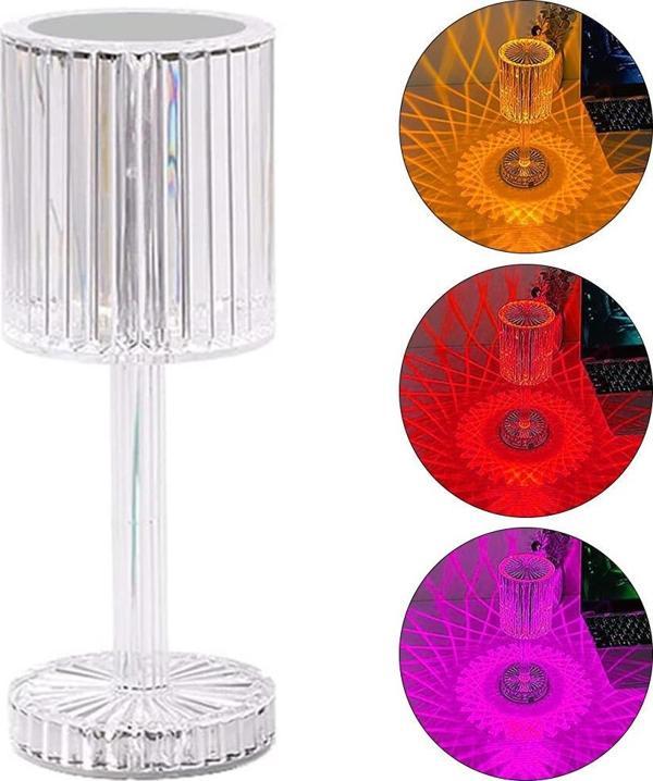 Zemheri Powermaster HA-1788 Dekoratif RGB Ledli Ambiyans Masa Gece Lambası Uzaktan Kumandalı Şarjlı Dokunmatik Tuşlu Aba - Image 1