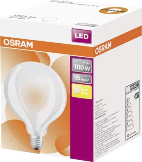 Osram Led Star 11W 2700K 1521lm E27 Duy Sarı Işık Globe Lamba - Image 1