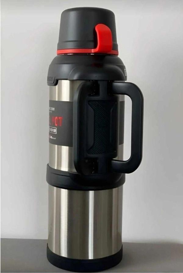 Paslanmaz Çelik 3,2 Litre Termos 48 Saat Sıcak 72 Saat Soğuk Kamp Piknik Seyahatte Kulplu Askılı - Image 1