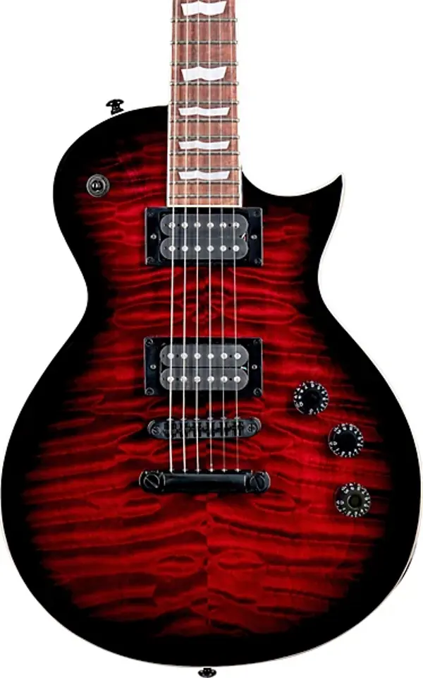 ESP LTD EC-256QM See Thru Black Cherry Sunburst Elektro Gitar - Image 1