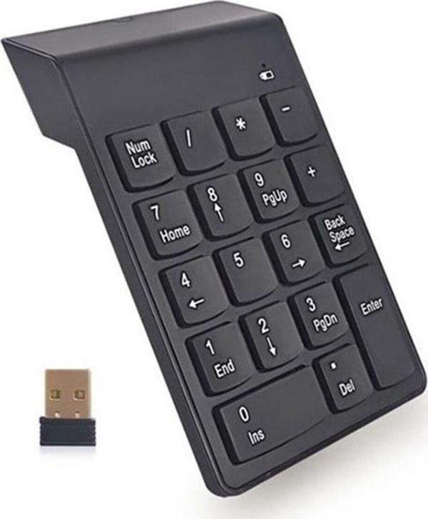 Kablosuz 2.4 GHz Sayısal Tuş Takımı – 18 Tuşlu Numpad - Image 1