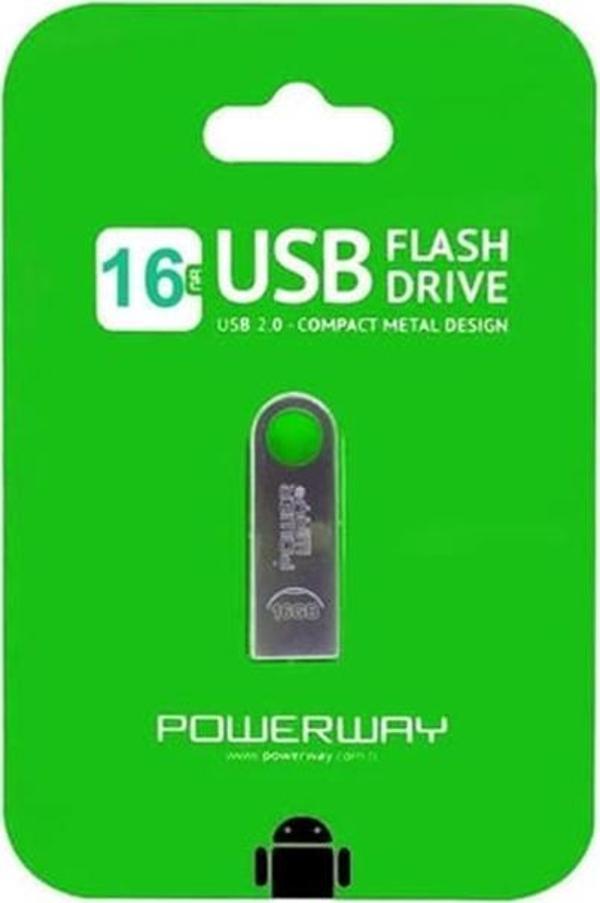 Powerway 16 Gb Usb 2.0 Metal Usb Flash Bellek - Image 1