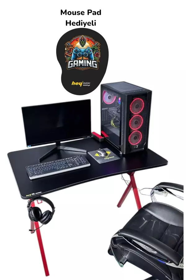 Hey Modüler Mobilya Heygaming2 Profesyonel Oyuncu Masası 110 Cm - Image 1