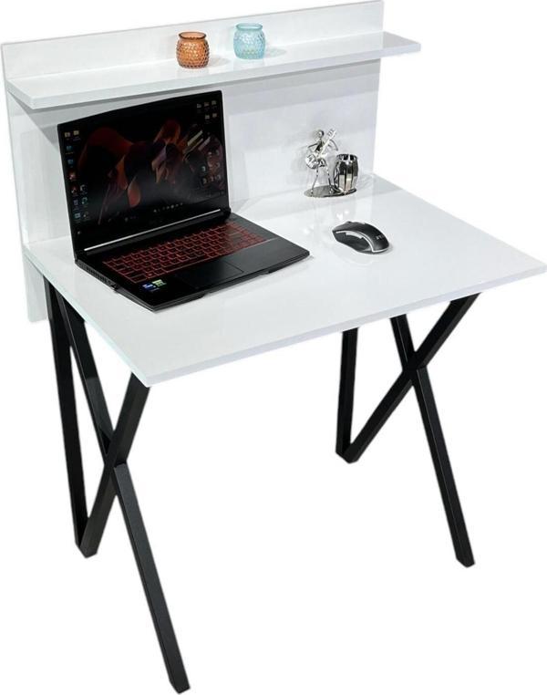 Hey Modüler Mobilya Maya Raflı Çalışma Masası Beyaz 82 Cm - Image 1
