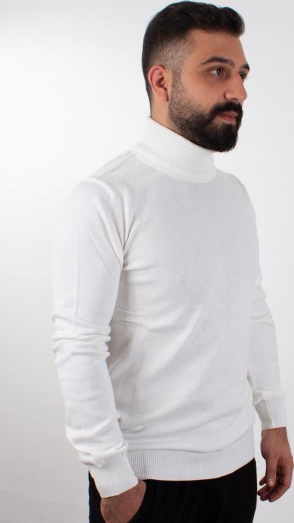 Twister 3623 Ekru Balıkçı Yaka Erkek Kazak - Image 1