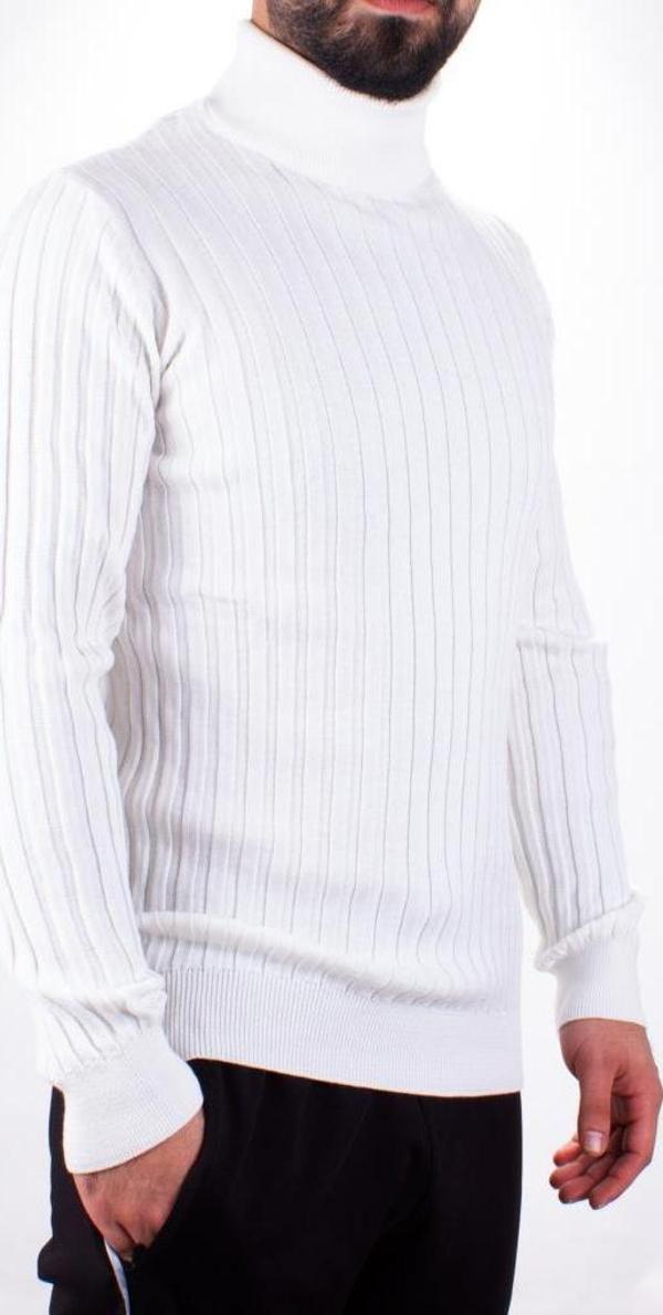 Twister 3625 Ekru Balıkçı Yaka Erkek Kazak - Image 1