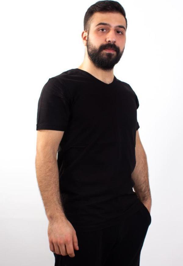 TWİSTER JEANS 1827 SİYAH V  YAKA ERKEK T-SHİRT - Image 1