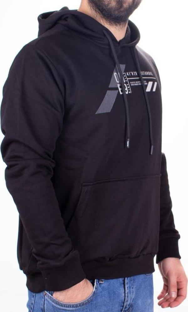 Twister 1910 Siyah Kapüşonlu Erkek Sweatshirt - Image 1