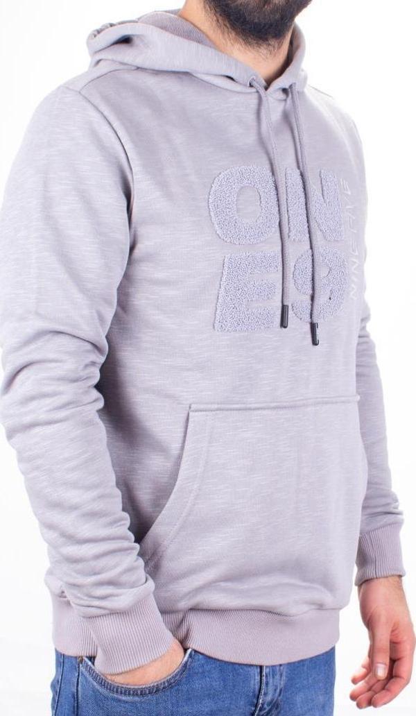 Twister 1931 Gri Kapüşonlu Erkek Sweatshirt - Image 1