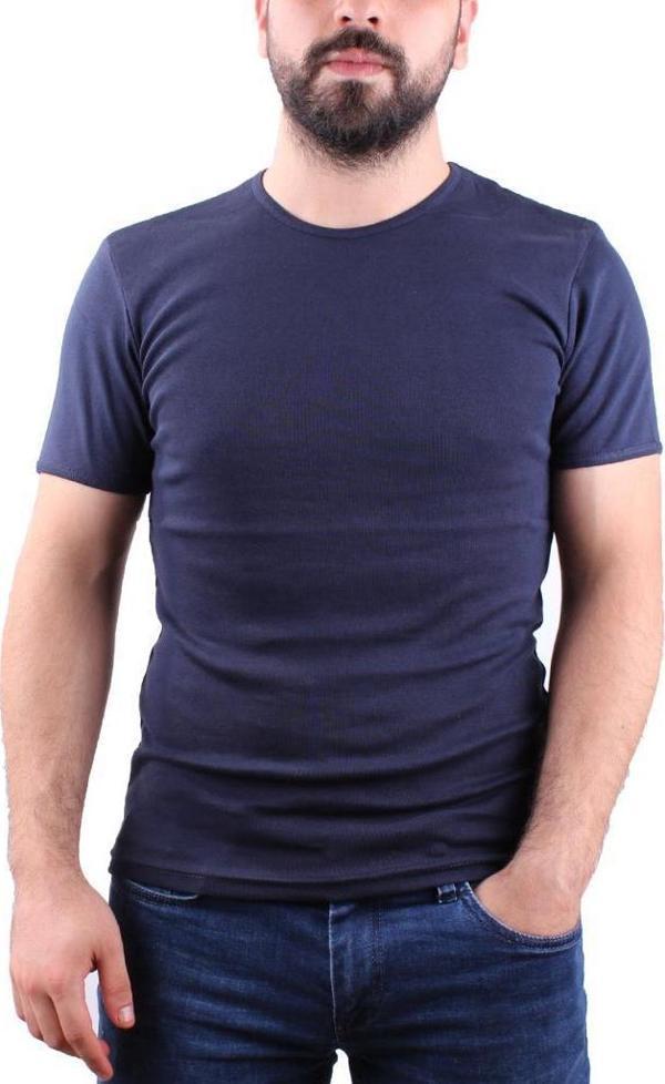 4604 LACİVERT BİSİKLET YAKA  ERKEK TSHIRT - Image 1