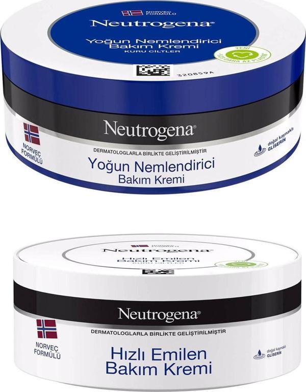 Neutrogena Hızlı Emilen Bakım Kremi 200 ml + Yoğun Nemlendirici Bakım Kremi 200 ml - Image 1