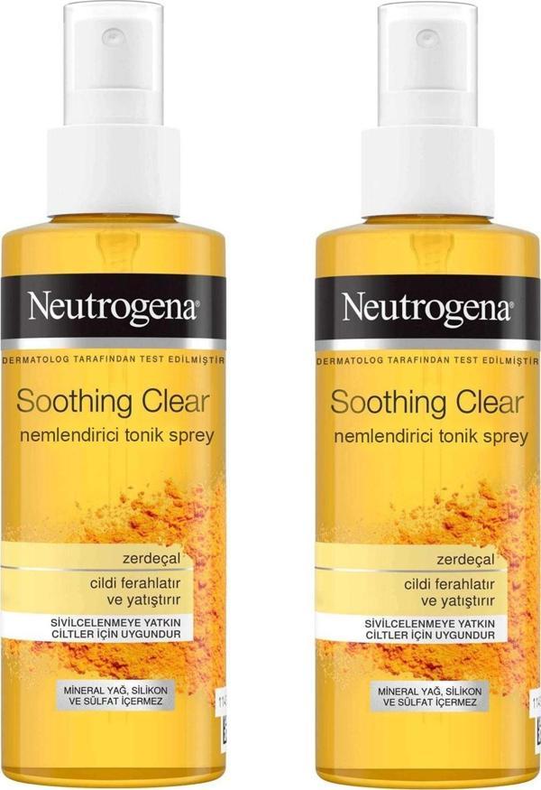 Neutrogena Soothing Clear Nemlendirici Tonik Sprey 125 ml 2 ADET - Image 1