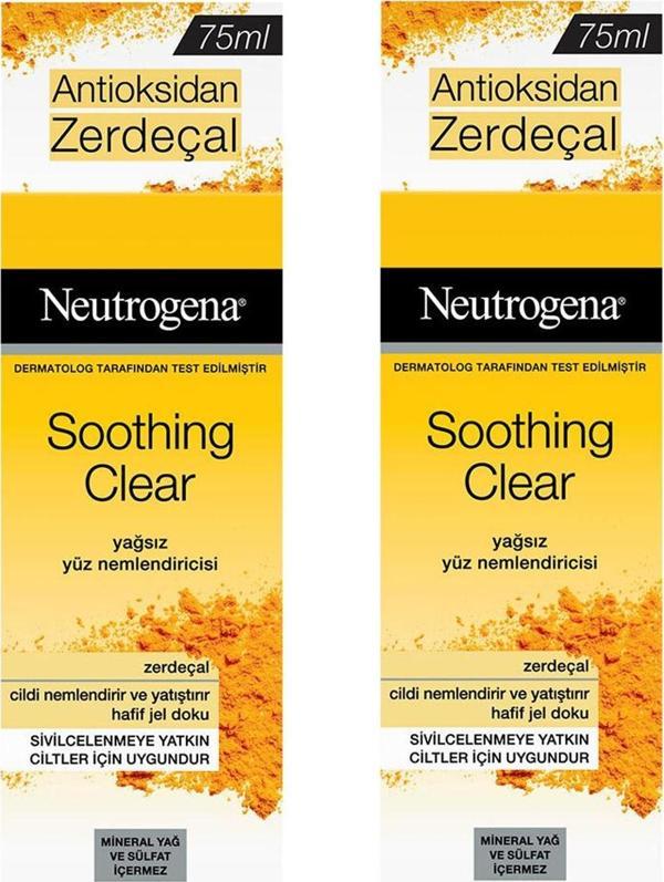 Neutrogena Soothing Clear Yağsız Nemlendirici 75 ml 2 ADET - Image 1
