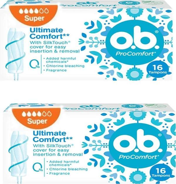O.B. Pro Comfort Süper Tampon 16 lı 2 ADET - Image 1