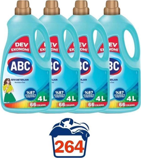 ABC Sıvı Deterjan Renkliler 4000 ml x 4 Adet - Image 1