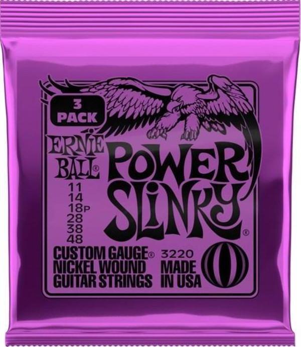 Ernie Ball 3220 Power Slinky Nickel Wound Elektro Gitar Teli (3’lü Paket) - Image 1