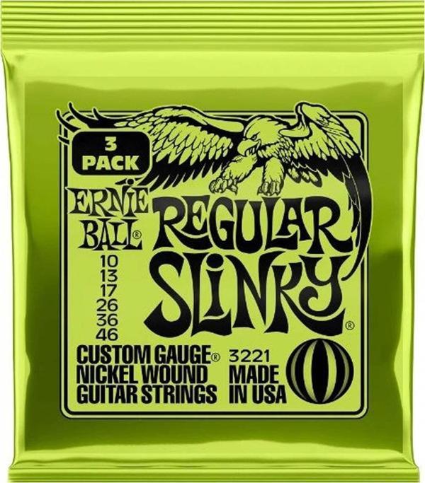 Ernie Ball 3221 Regular Slinky Nickel Wound Elektro Gitar Teli (3’lü Paket) - Image 1