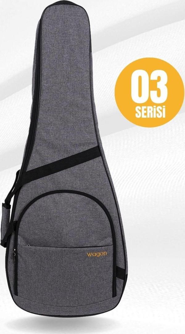 Wagon 03 Serisi Akustik Gitar Çantası - Gri - Image 1