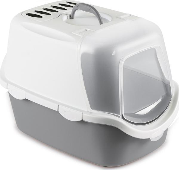 Stefanplast Cathy Easy Clean Gri/beyaz Kedi Tuvaleti 56x40x40cm - Image 1