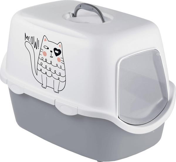 Stefanplast Cathy Grıffe Gri/beyaz Kedi Tuvaleti 56x40x40cm - Image 1