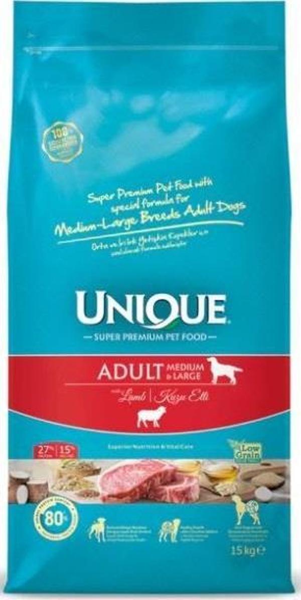 Unıque Medium Large Adult Kuzu Etli Yetişkin Köpek Maması 15 Kg - Image 1