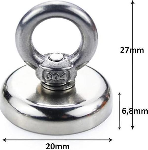 Valkyrie D20 10kg 20mm Askılı Güçlü Neodyum Mıknatıs Banyo Tuvalet Mutfak Askı Raf - Image 1