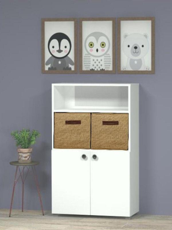 Yaman Dekorasyon Rio Modern Dikey Kapaklı Kitaplık & Organizer & Düzenleyici & Çok Amaçlı Dolap - Image 1