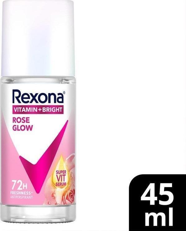 Rexona Vıtamın Brıght Rose Glow Bayan Rollon 45 Ml - Image 1