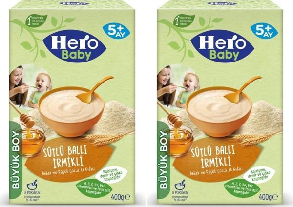 Hero Baby Sütlü Ballı İrmikli Ek Besin 400 G x 2 Adet - Image 1