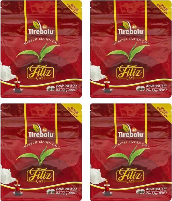 Tirebolu 42 Filiz Çayı Demlik Poşet 100 lü x 4 Adet - Image 1