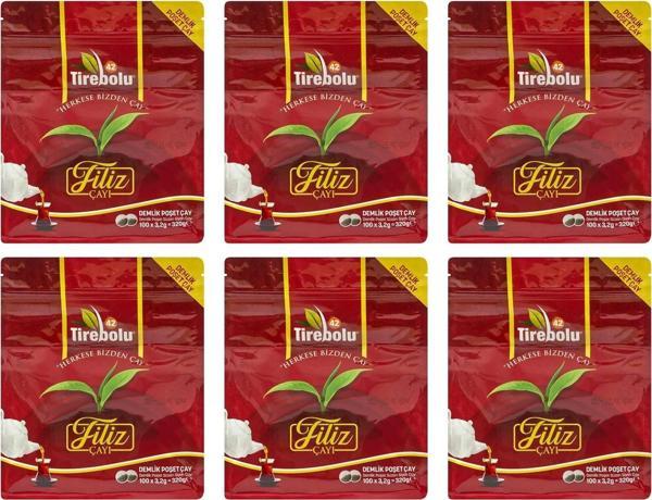 Tirebolu 42 Filiz Çayı Demlik Poşet 100 lü x 6 Adet - Image 1