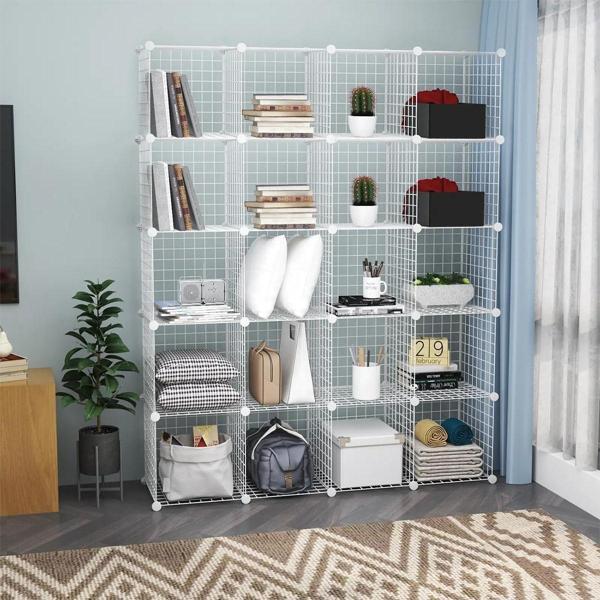 20'li Tel Küp Çok Amaçlı Organizer Raf Beyaz 33cm - Image 1