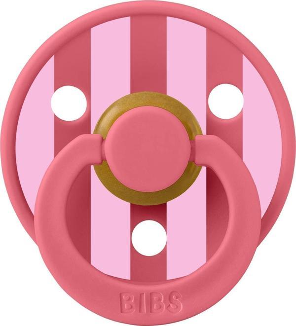 Bibs Studio Colour Block Kauçuk Emzik-Coral/B.Pink 6-18 Ay - Image 1