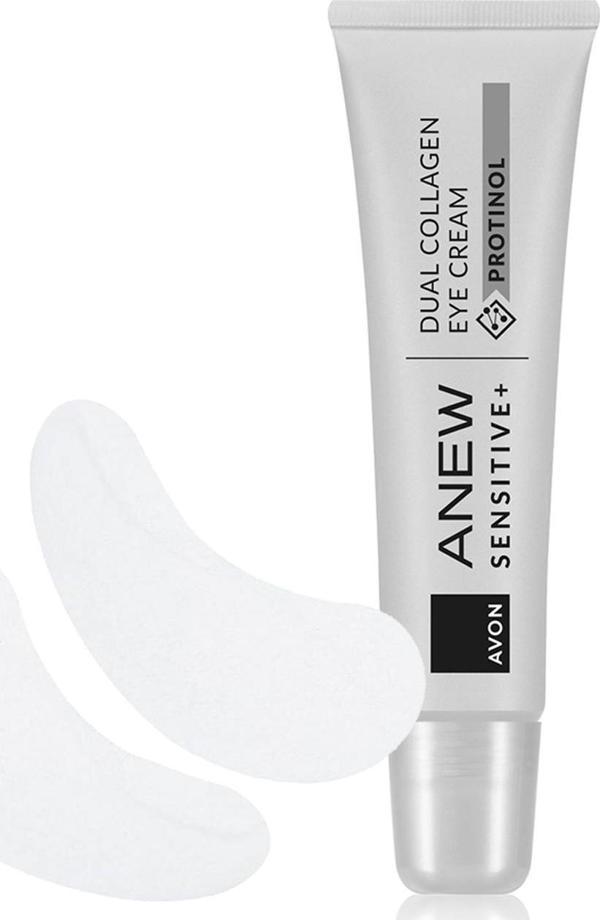Anew Sensitive+ Dual Collagen Göz Kremi ve Silikon Kırışıklık Pedi Paketi - Image 1