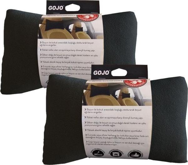 Gojo Silikon Dolgu Boyun Yastığı 2 Adet Siyah - Image 1
