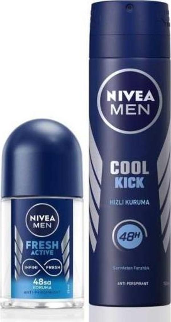 Nivea Men Cool Kick Deodorant 150 ml +25 ml Roll On Set - Image 1