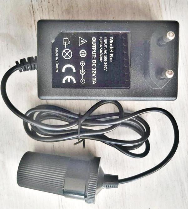 Çakmak Adaptörü Araç Çakmaklık Çevirici  Ev Tipi Çevirici Adaptör 24W/2A/12Volt - Image 1