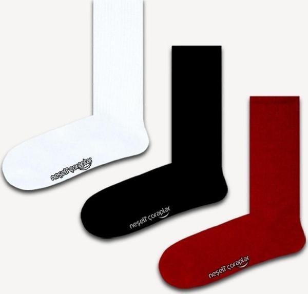 Neşeli Çoraplar 3'Lü Klasik Atletik Çorap Set - Image 1