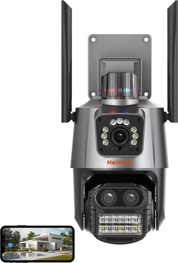 Heiman Hm - 42 6Mp 8X Zoom Wifi Onvif 2 Kameralı Dış Mekan Ptz Kamera - Image 1