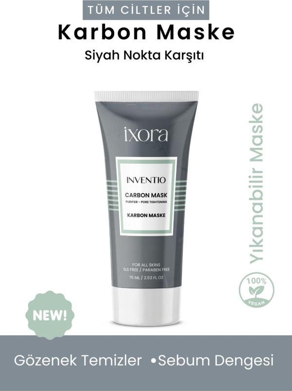 İxora Inventio Detoks Etkili Ve Siyah Nokta Önleyici Aktif Karbon Maske, 75 Ml - Image 1