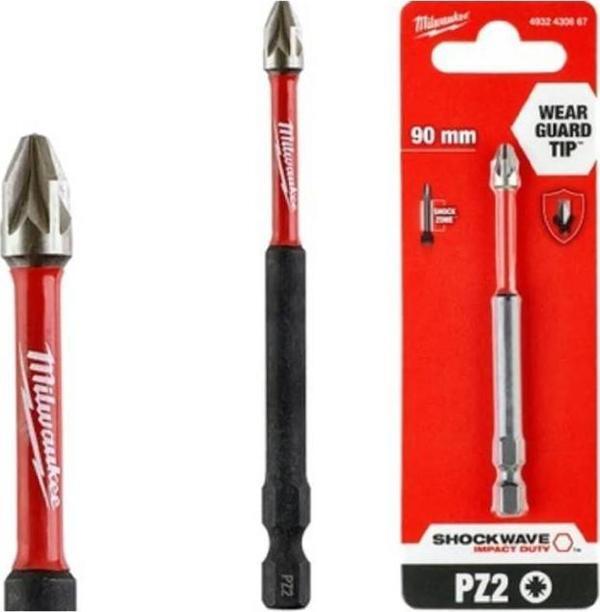 MİLWAUKEE BİTS UÇ PZ2 90mm. 1Lİ PKT SHOCKWAVE - Image 1