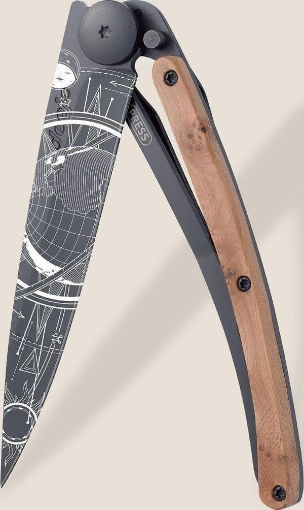 Deejo 37g Çakı, Juniper Wood / Globe Trotter Çakı - Image 1