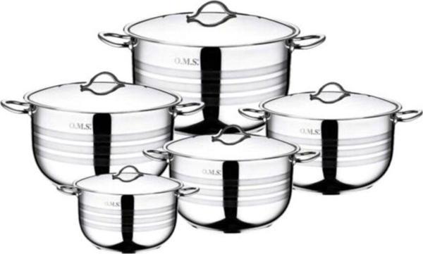 OMS Mega-Xl Gastro 2005 İndüksiyonlu 5'Li Derin Tencere Seti-24-26-28-30-36Cm - Image 1