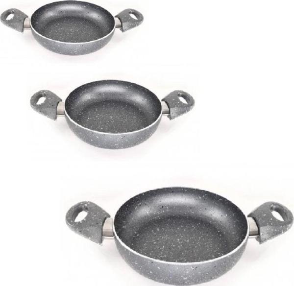 AKPA HOME Granit Kapaksız 3 Boy Sahan Seti 20-22-24Cm - Image 1