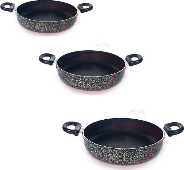 Leydi Klasik Seri Çift Kulplu Kapaksız 3Lü Sahan Seti 18-20-22Cm - Image 1