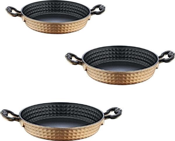 Oms Oms Döküm Non-Stick Teflon 3Lü Sahan Seti 18-20-22Cm - Image 1