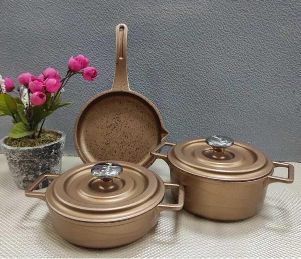 Oms Oms Jr.Mini Döküm 5 Parça Tencere Tava Seti 14Cm - Image 1