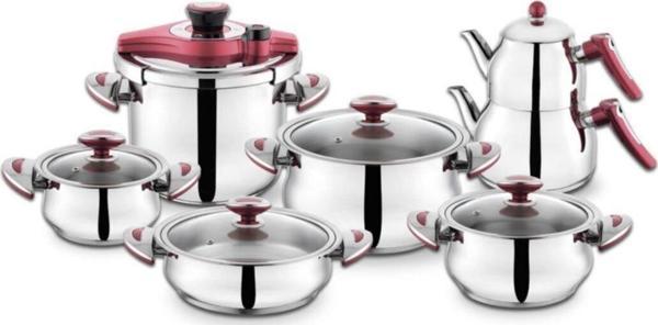 Schafer Ganze Praxıs Çelik Set 14 Parça - Bordo - Image 1