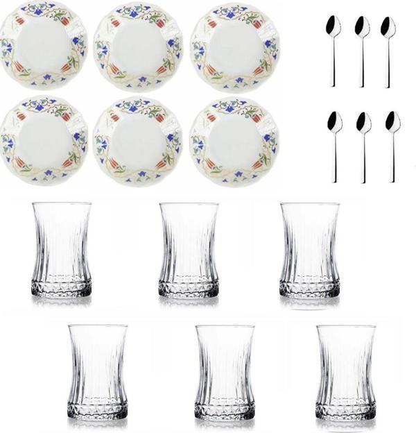 Paşabahçe 18 Parça Elysia Lalenaz Çay Bardağı Takımı Seti - Image 1