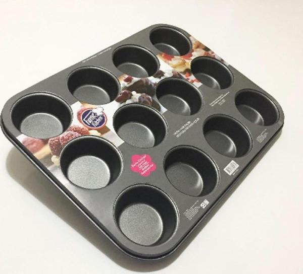 Fame Kitchen 12Li Yanmaz Yapışmaz Teflon Kaplama Muffin Kek Kalıbı Kekstra - Image 1